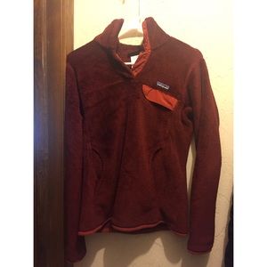 Burgundy Patagonia Re-Tool Snap-T Pullover Medium
